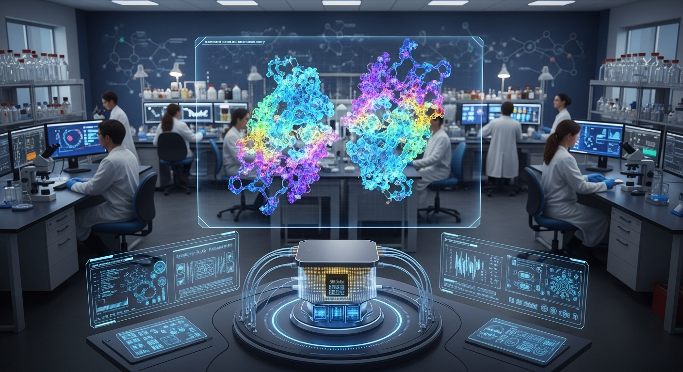 Quantum simulation of molecular structures with electron clouds and quantum processor chip